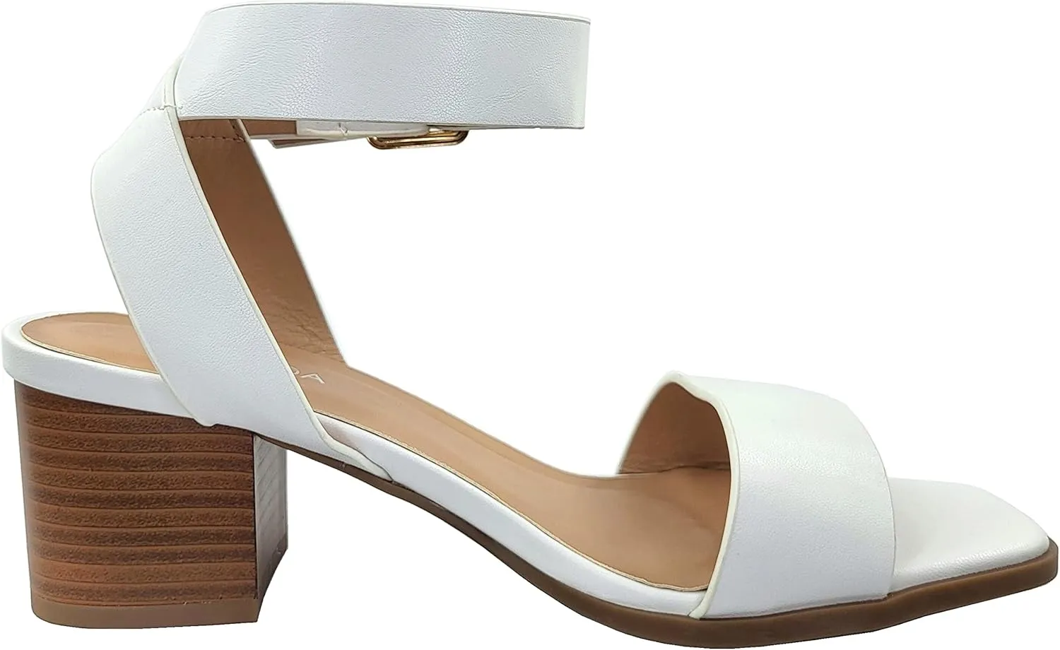 TruFox Womens Chunky Block Low Heel Ankle Strap Open Toe Dress Sandal