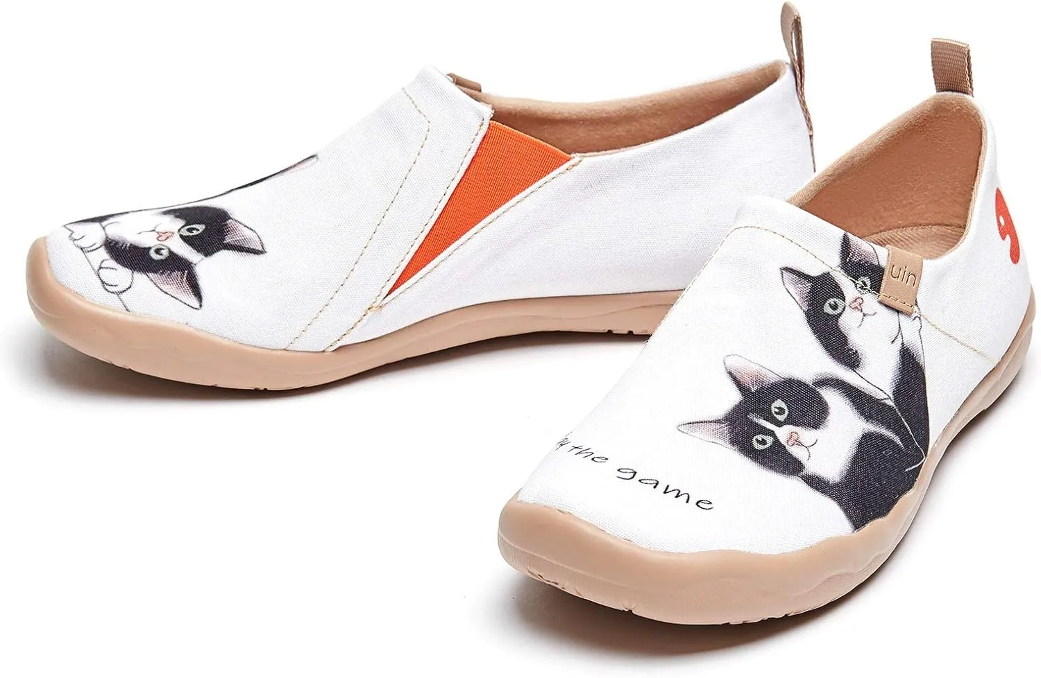 UIN Women's Artistic Cute Pets Design Slip-On Shoes Fun Comfortable Casual Flats Lightweight Everyday Loafers Footwear