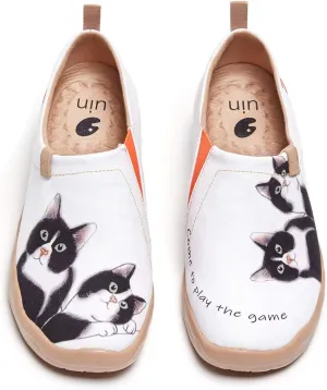 UIN Women's Artistic Cute Pets Design Slip-On Shoes Fun Comfortable Casual Flats Lightweight Everyday Loafers Footwear