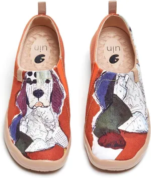 UIN Women's Artistic Cute Pets Design Slip-On Shoes Fun Comfortable Casual Flats Lightweight Everyday Loafers Footwear