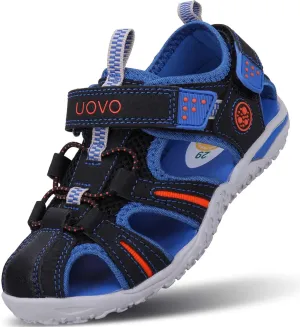UOVO Boys Girls Sandals Summer Shoes Closed Toe Lightweight Outdoor Athletic Sports (Toddler/Little Kid/Big Kid)