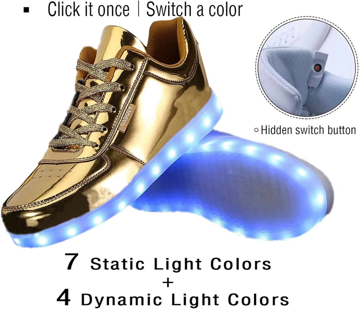 USB Adult Light Up Shoes Rechargeable Flashing Low Top LED Shoes Unisex Sports Dancing Sneakers
