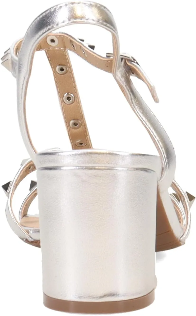 VANELi Womens Midge Studded Slingback Dress Sandals Mid Heel 2-3" - Beige