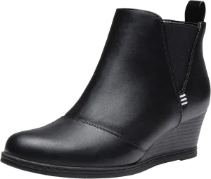 Vepose Women's Chelsea Ankle Boots Wedge Heel Booties Casual Shoes for Women
