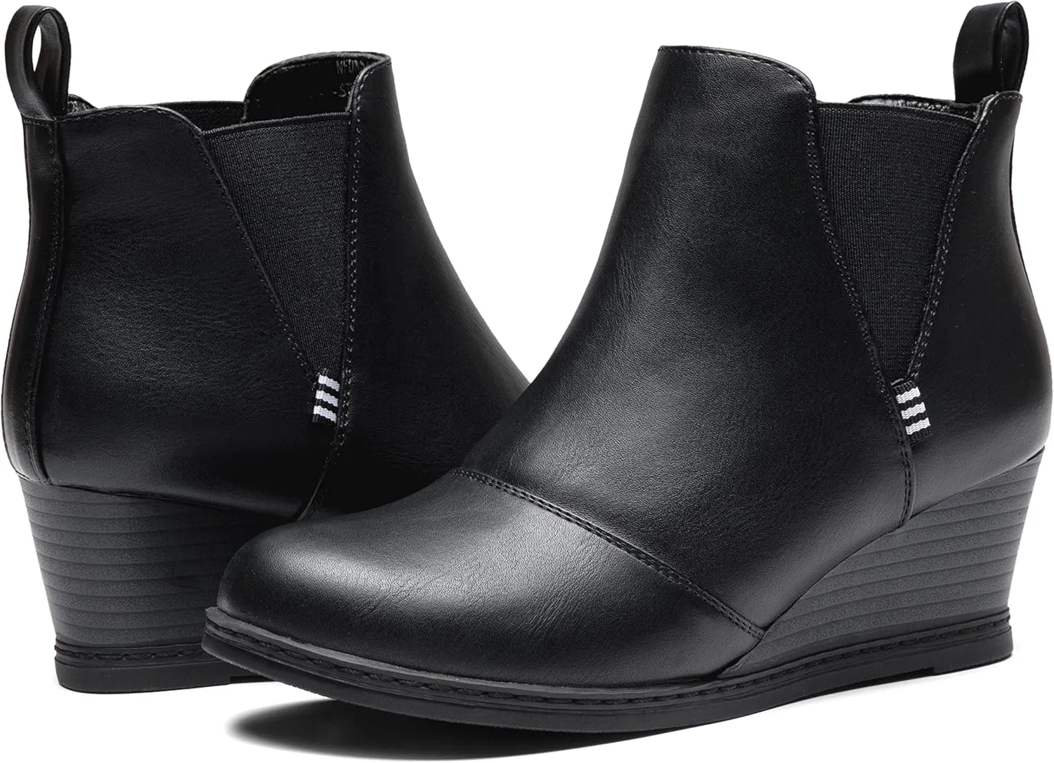Vepose Women's Chelsea Ankle Boots Wedge Heel Booties Casual Shoes for Women