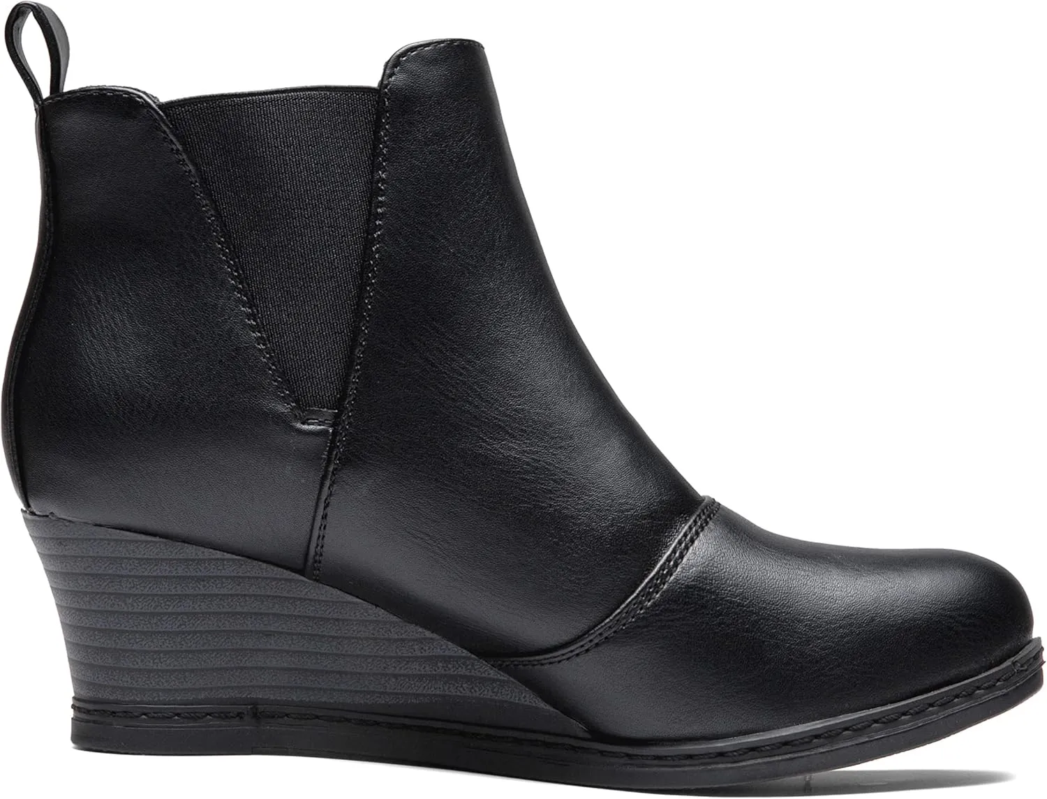 Vepose Women's Chelsea Ankle Boots Wedge Heel Booties Casual Shoes for Women