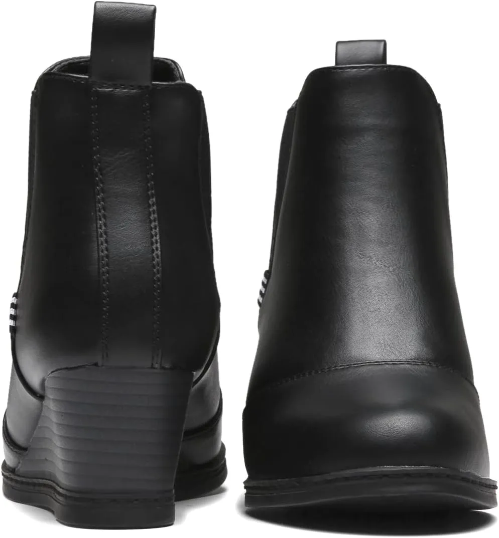 Vepose Women's Chelsea Ankle Boots Wedge Heel Booties Casual Shoes for Women
