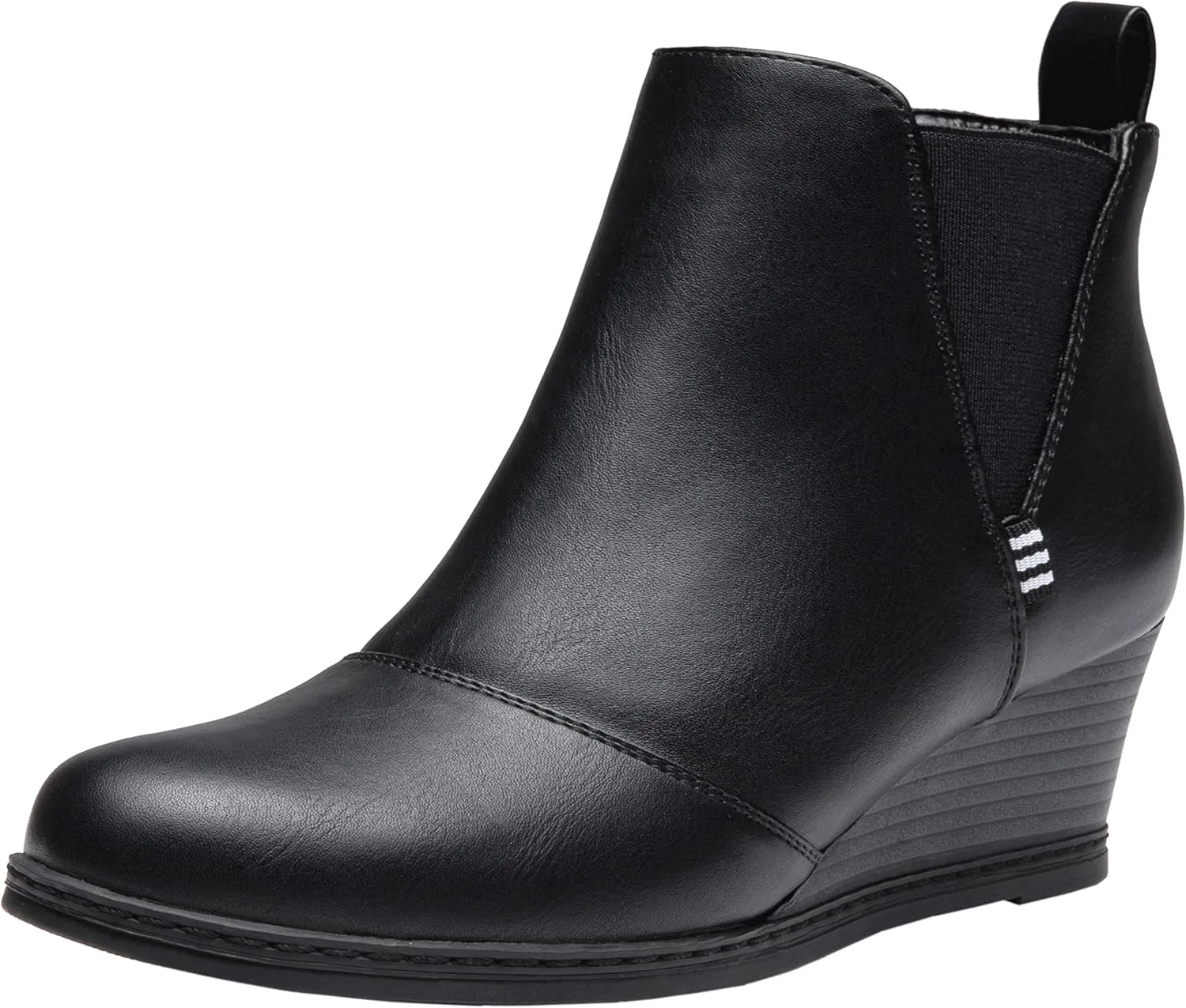 Vepose Women's Chelsea Ankle Boots Wedge Heel Booties Casual Shoes for Women