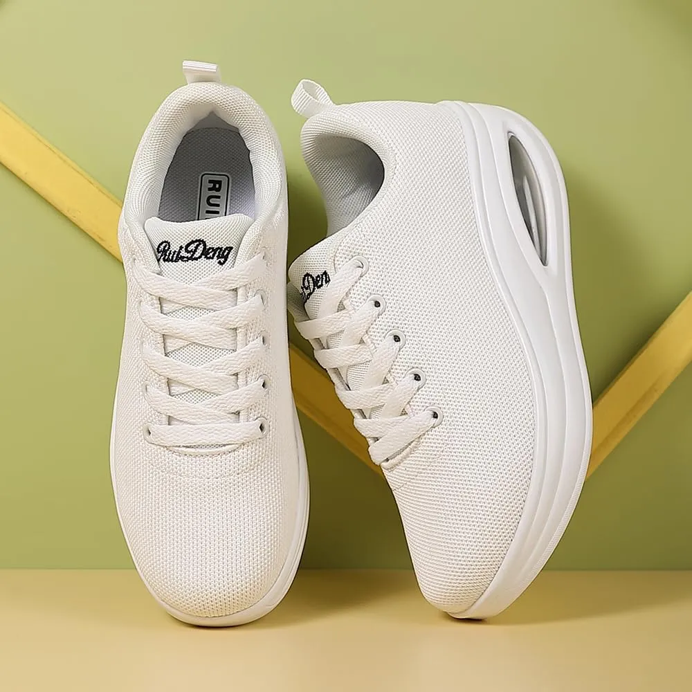 Walking Shoes for Women Air Cushion Nurse Slip Resistant Work Running Sneakers Food Service Platform Comfortable All Day Weight Light