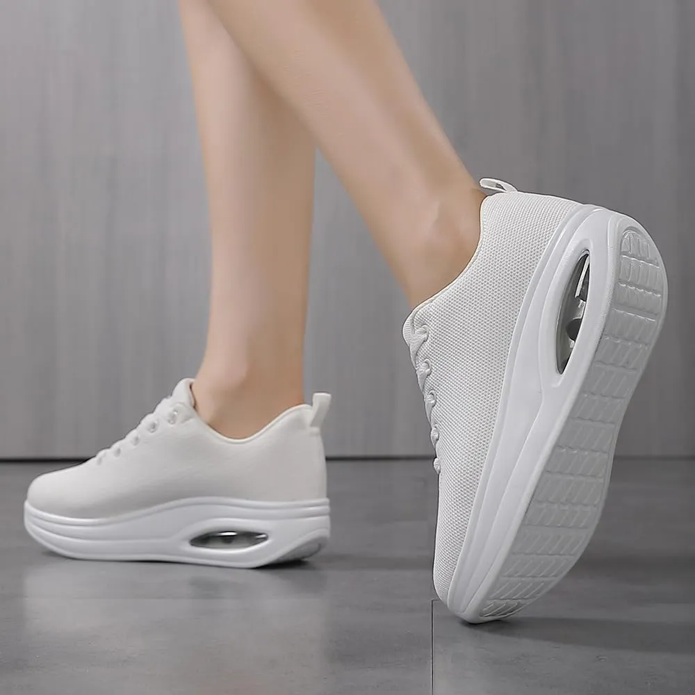 Walking Shoes for Women Air Cushion Nurse Slip Resistant Work Running Sneakers Food Service Platform Comfortable All Day Weight Light