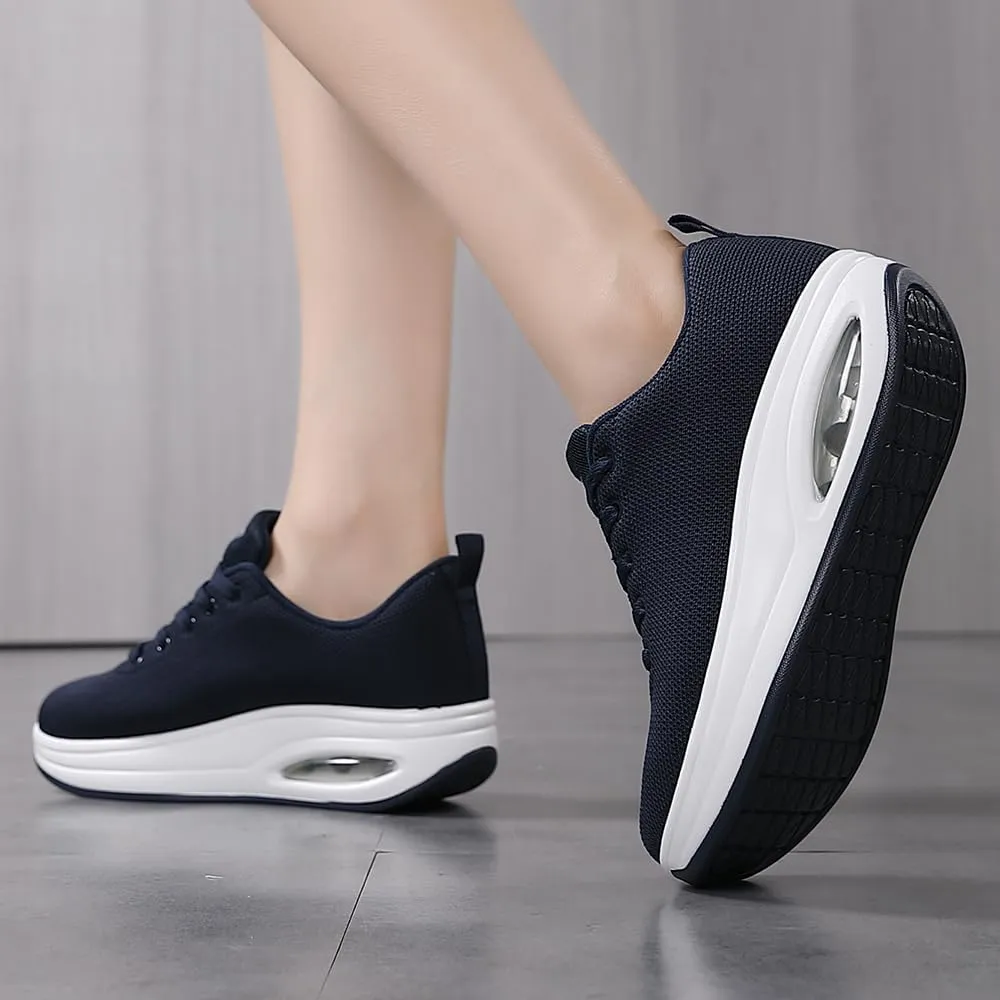 Walking Shoes for Women Air Cushion Nurse Slip Resistant Work Running Sneakers Food Service Platform Comfortable All Day Weight Light