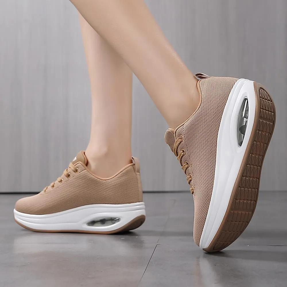 Walking Shoes for Women Air Cushion Nurse Slip Resistant Work Running Sneakers Food Service Platform Comfortable All Day Weight Light