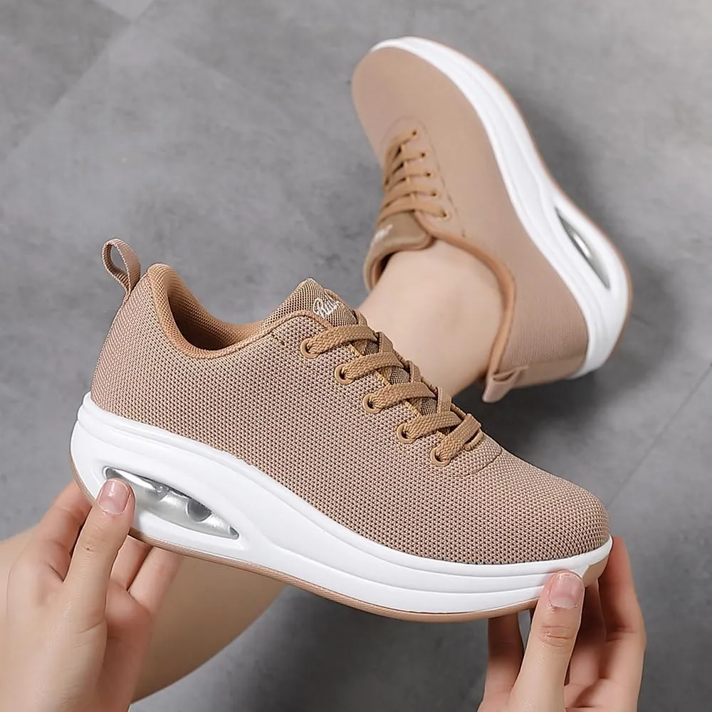 Walking Shoes for Women Air Cushion Nurse Slip Resistant Work Running Sneakers Food Service Platform Comfortable All Day Weight Light