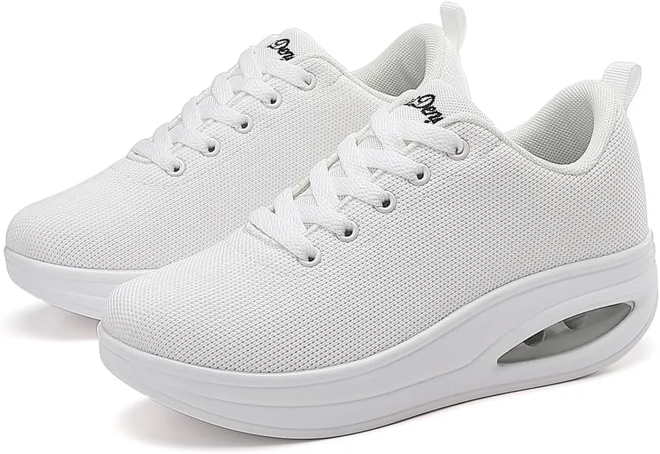 Walking Shoes for Women Air Cushion Nurse Slip Resistant Work Running Sneakers Food Service Platform Comfortable All Day Weight Light