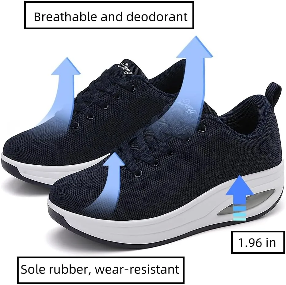 Walking Shoes for Women Air Cushion Nurse Slip Resistant Work Running Sneakers Food Service Platform Comfortable All Day Weight Light