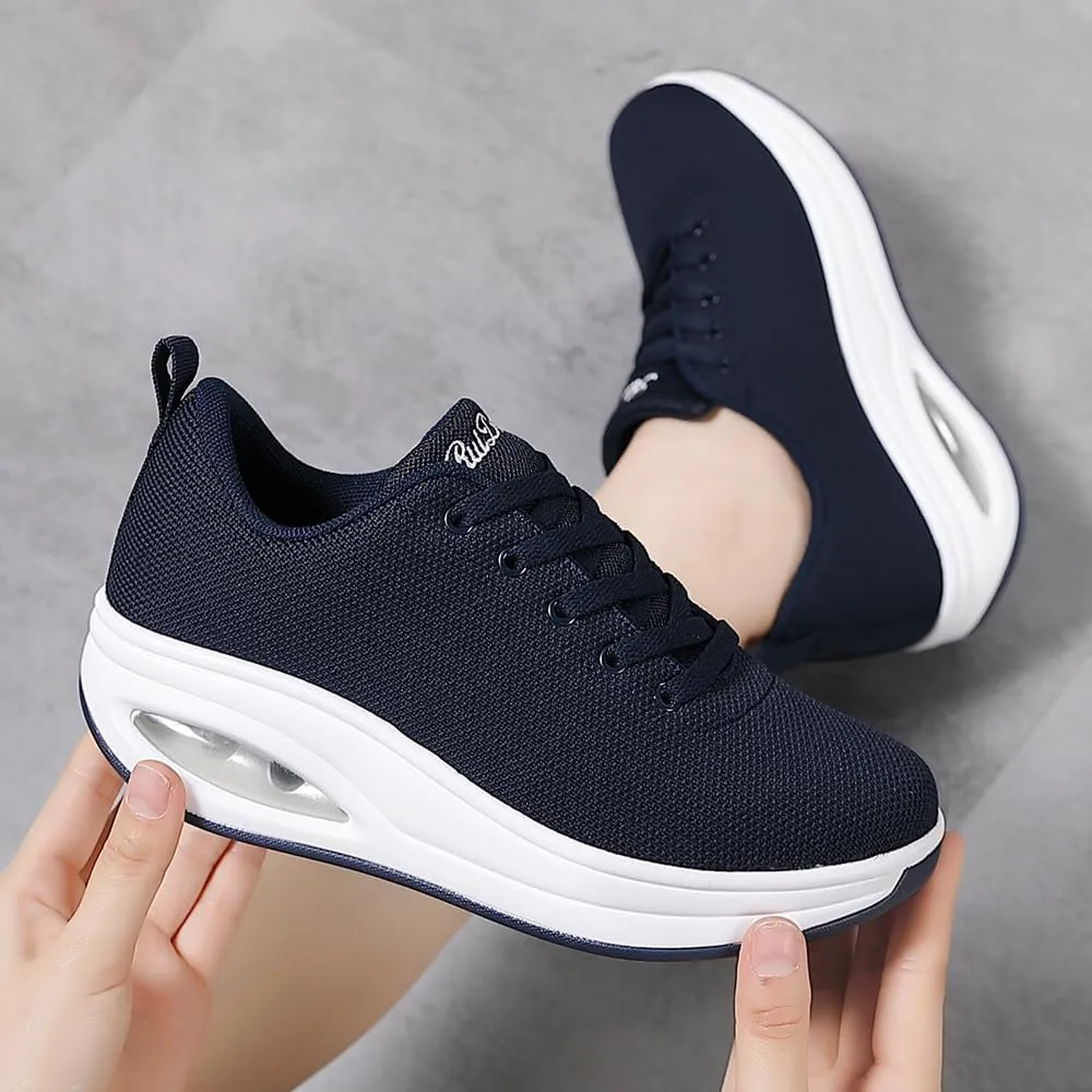Walking Shoes for Women Air Cushion Nurse Slip Resistant Work Running Sneakers Food Service Platform Comfortable All Day Weight Light