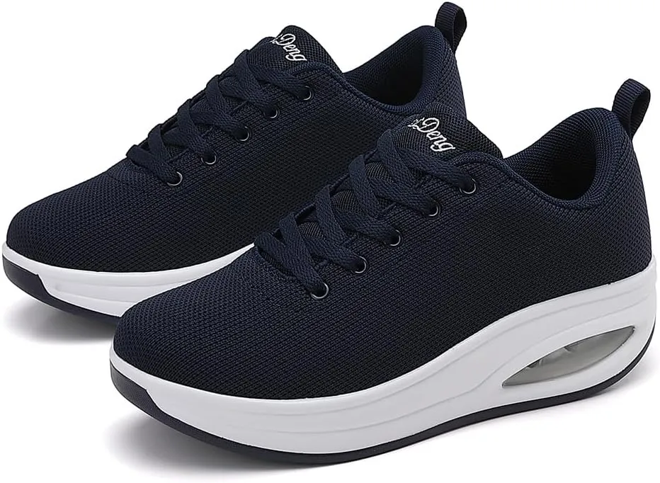 Walking Shoes for Women Air Cushion Nurse Slip Resistant Work Running Sneakers Food Service Platform Comfortable All Day Weight Light