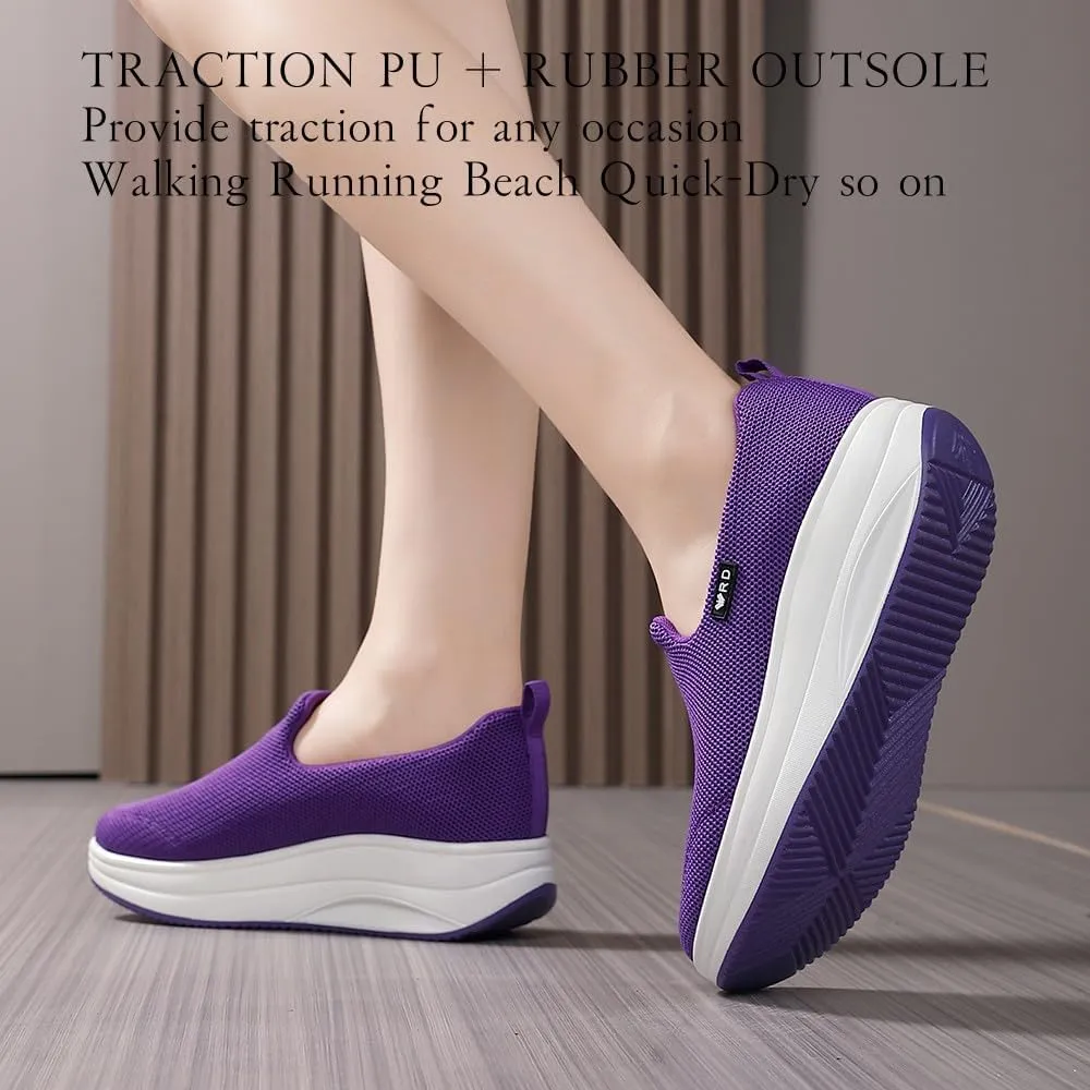 Walking Shoes for Women Slip On Nurse Slip Resistant Work Sock Sneakers Food Service Platform Comfortable Weight Light