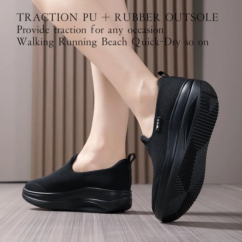 Walking Shoes for Women Slip On Nurse Slip Resistant Work Sock Sneakers Food Service Platform Comfortable Weight Light