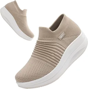 Walking Shoes for Women Slip On Nurse Slip Resistant Work Sock Sneakers Food Service Platform Comfortable Weight Light