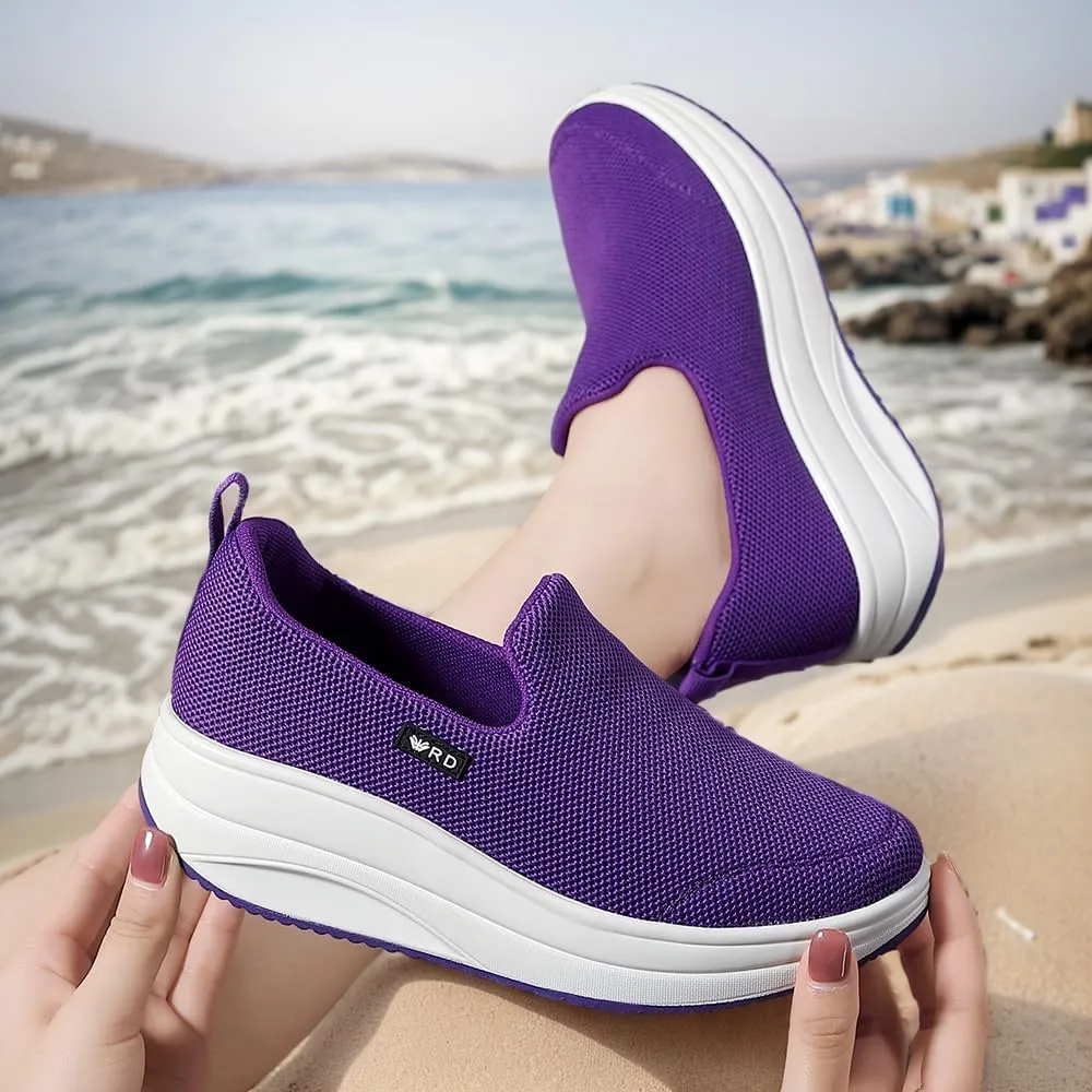 Walking Shoes for Women Slip On Nurse Slip Resistant Work Sock Sneakers Food Service Platform Comfortable Weight Light