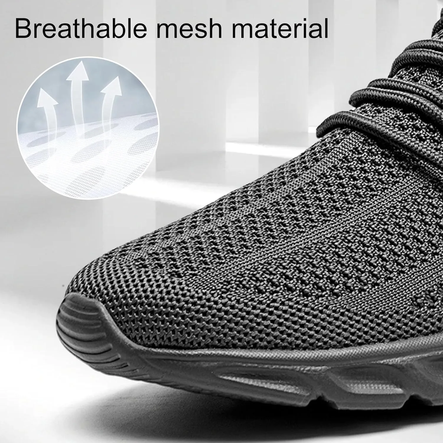 WCIDFY Mens Running Shoes Mesh Breathable Tennis Shoes Lightweight Walking Sneakers Comfortable for Gym