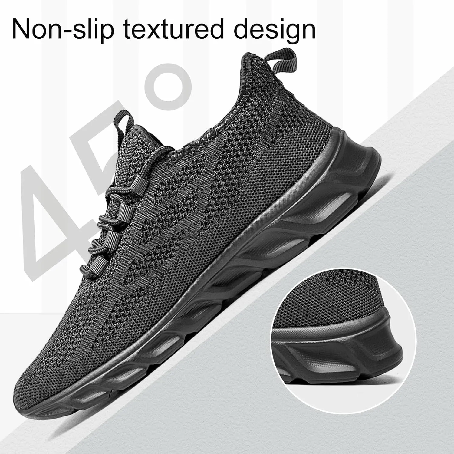 WCIDFY Mens Running Shoes Mesh Breathable Tennis Shoes Lightweight Walking Sneakers Comfortable for Gym