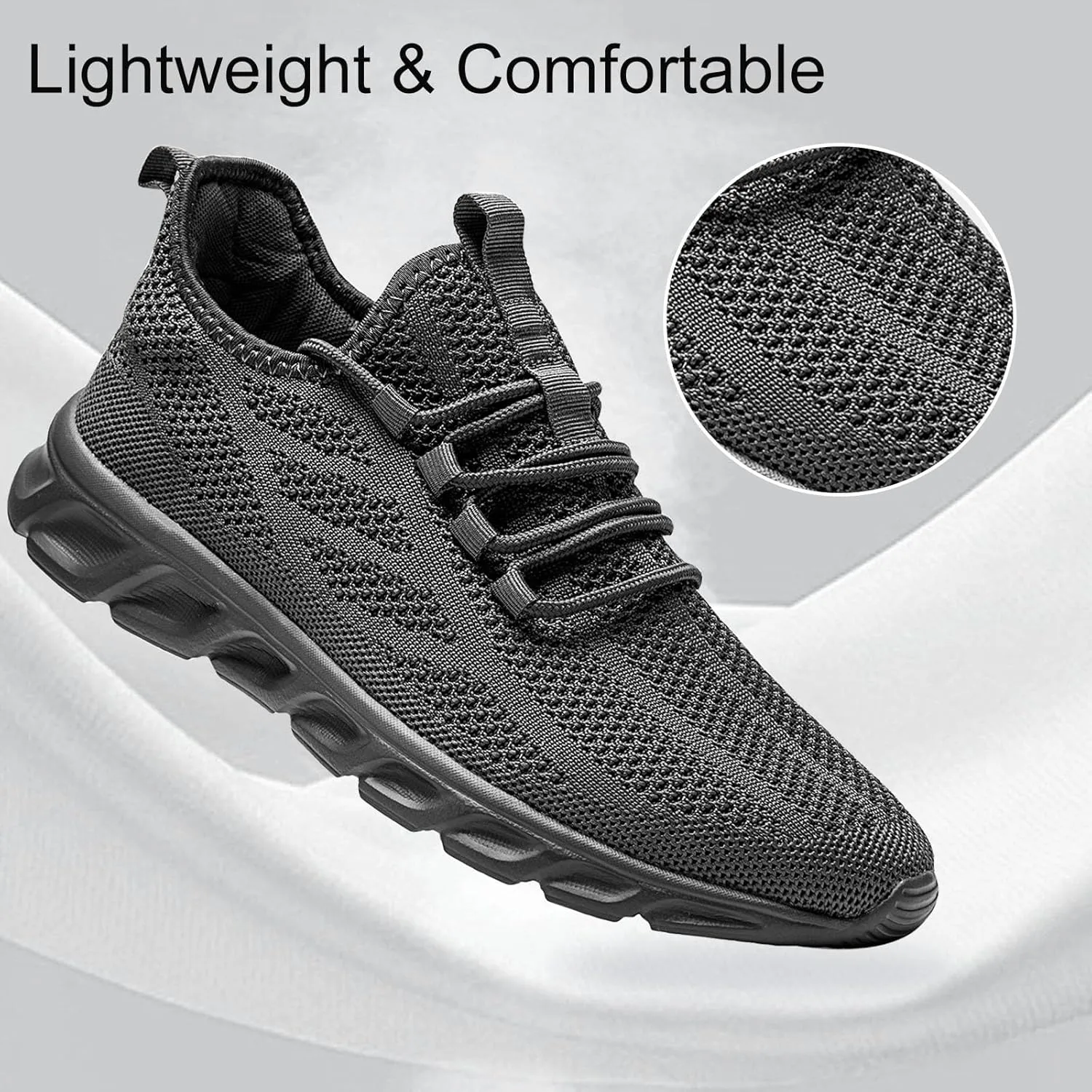 WCIDFY Mens Running Shoes Mesh Breathable Tennis Shoes Lightweight Walking Sneakers Comfortable for Gym