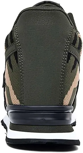 WILTENA Womens Mesh Breathable Camouflage Sneakers Ladys Invisible High-Heeled Wedge Platform Shoes
