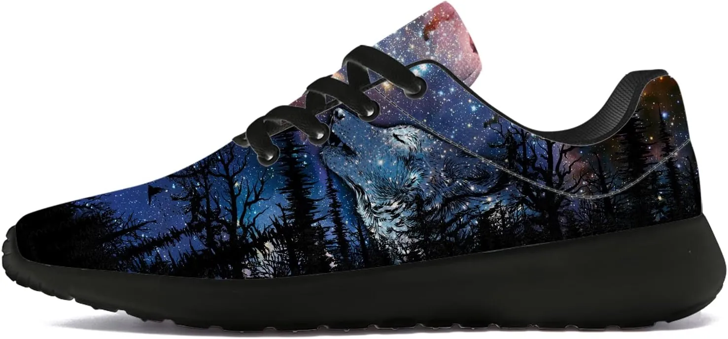 Wolf Design Shoes Mens Womens Running Sneakers Comfortable Casual Tennis Walking Shoes Gifts for Friends
