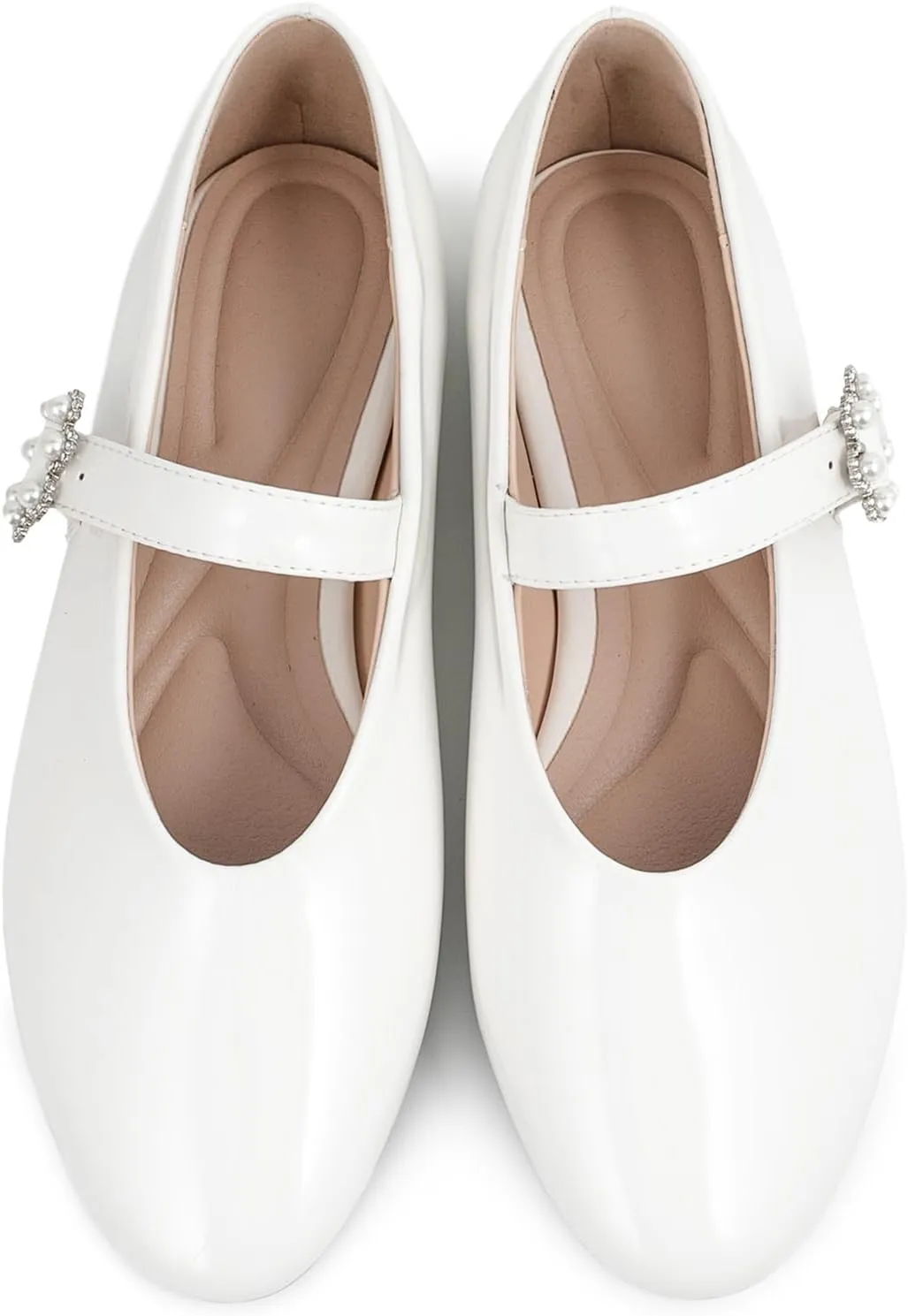 Women Buckled Ballet Flats with Strap Slip On Loafer Shoes