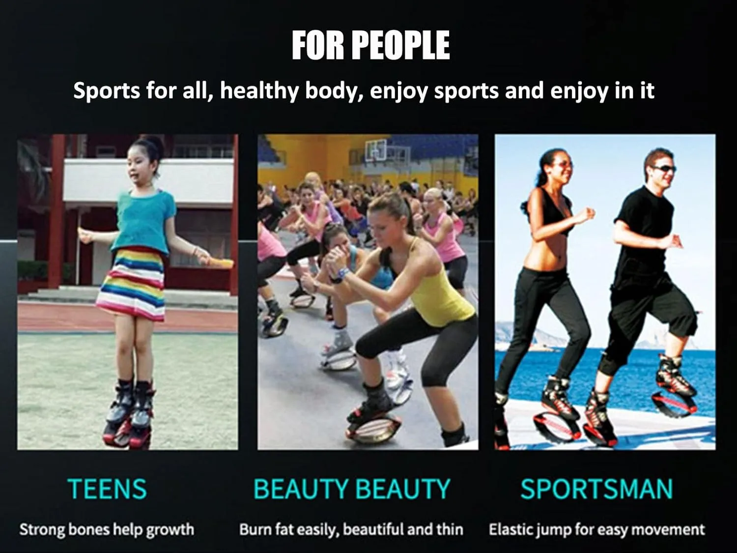 Women Fitness Kangaroo Jump Shoes for Indoor Outdoor Exercise, Bounce Moon Boots for Running and Jumping Training