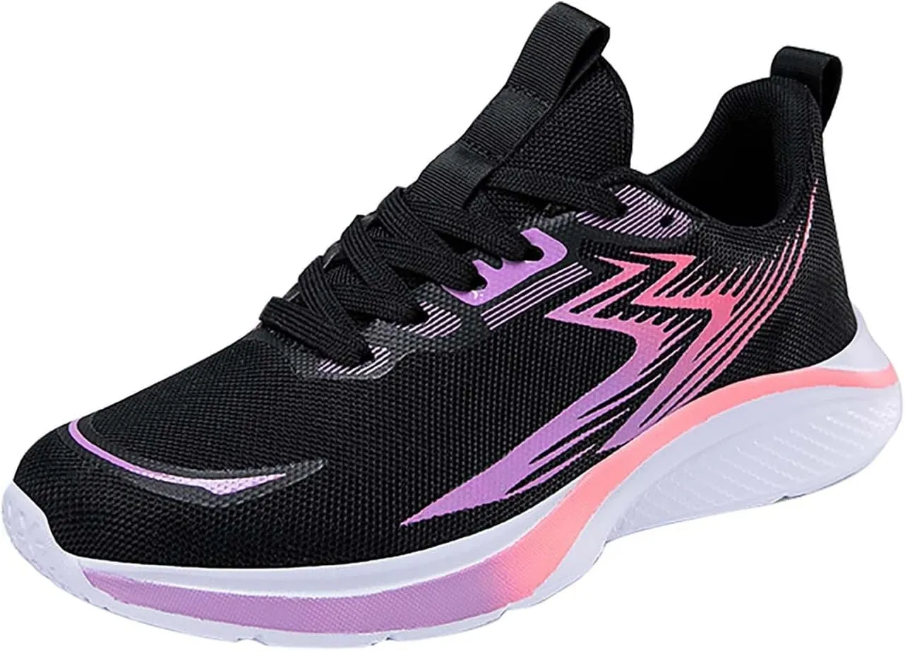 Women Lightweight Slip On Sneakers Casual Walking Shoes Comfortable Canvas Flats Non Slip Elastic Loafers