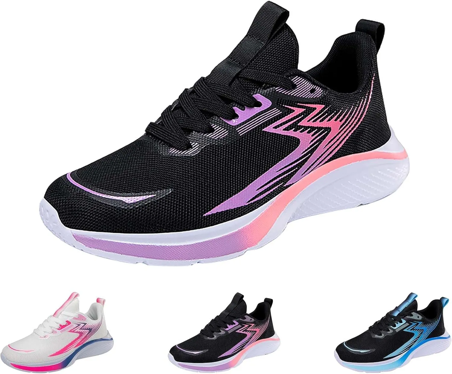 Women Lightweight Slip On Sneakers Casual Walking Shoes Comfortable Canvas Flats Non Slip Elastic Loafers
