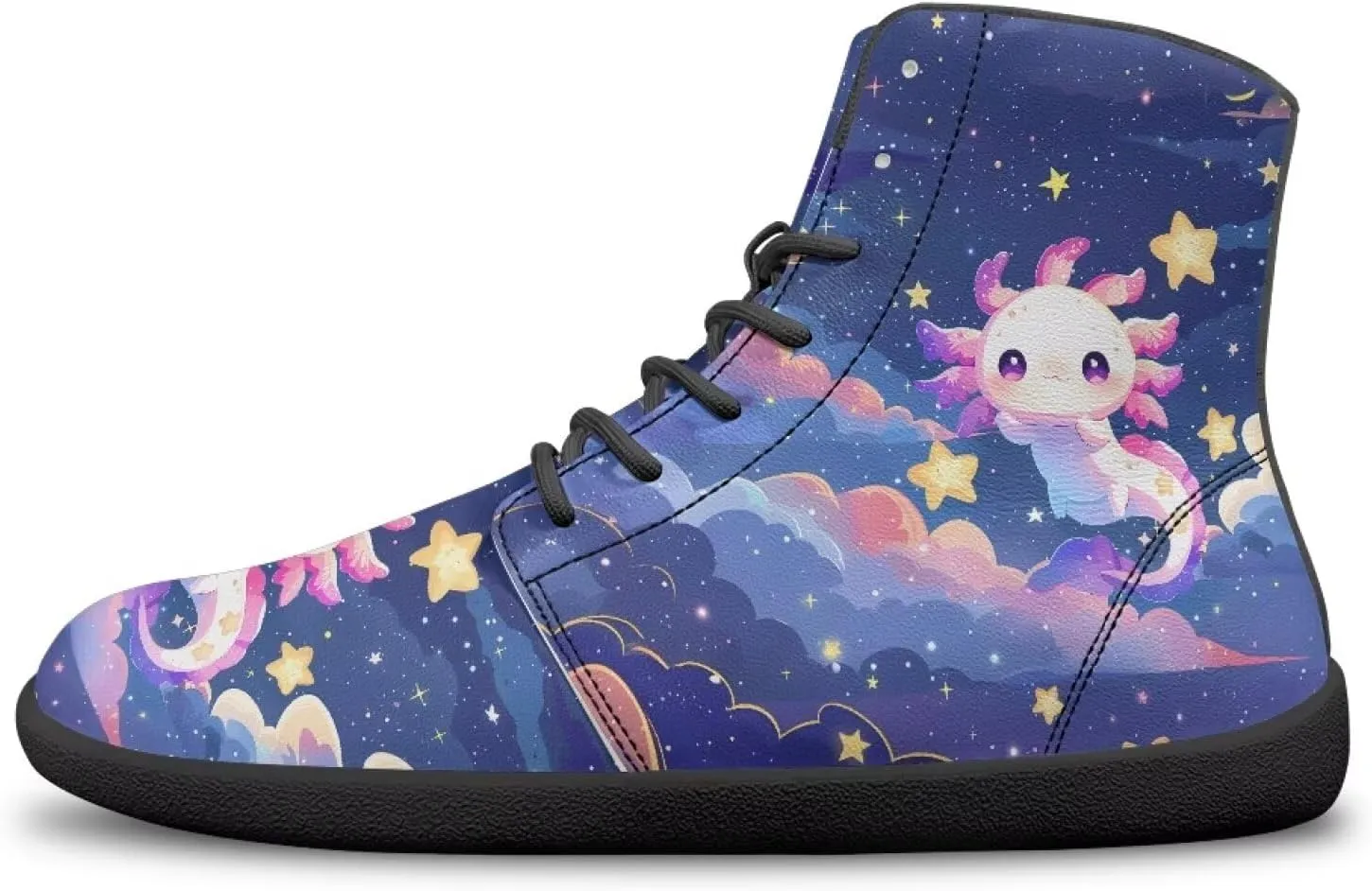 Women Men Running Shoes High Top Barefoot Sneakers Leather