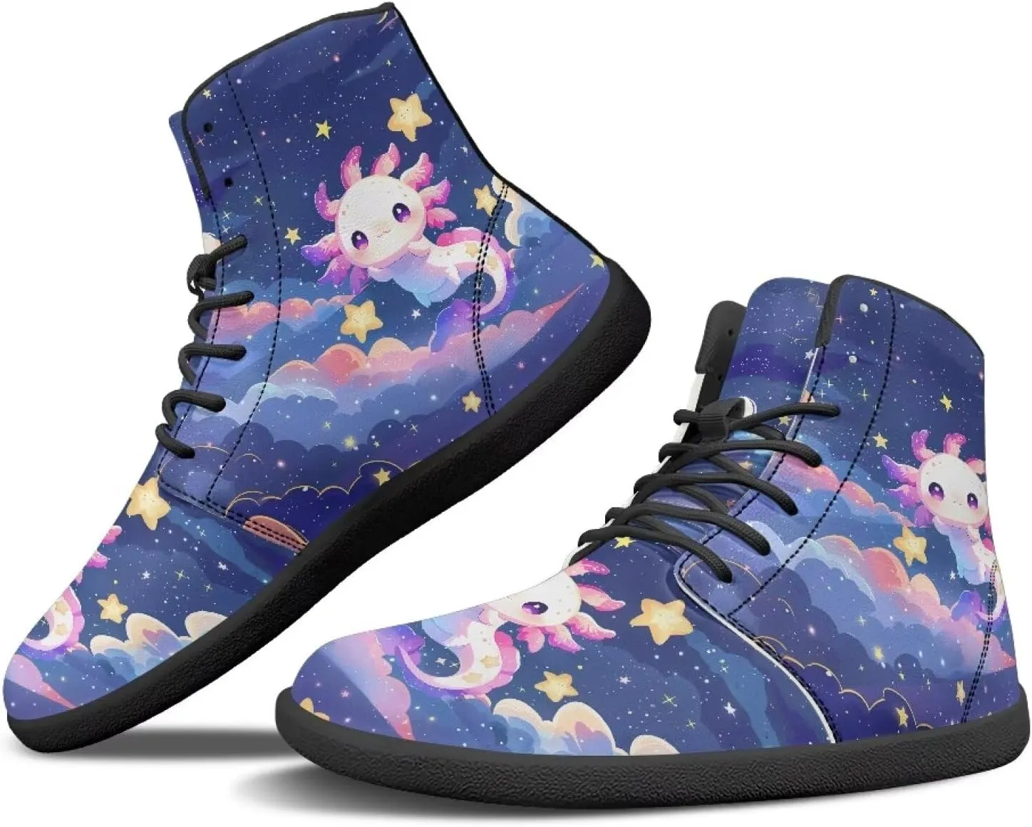 Women Men Running Shoes High Top Barefoot Sneakers Leather