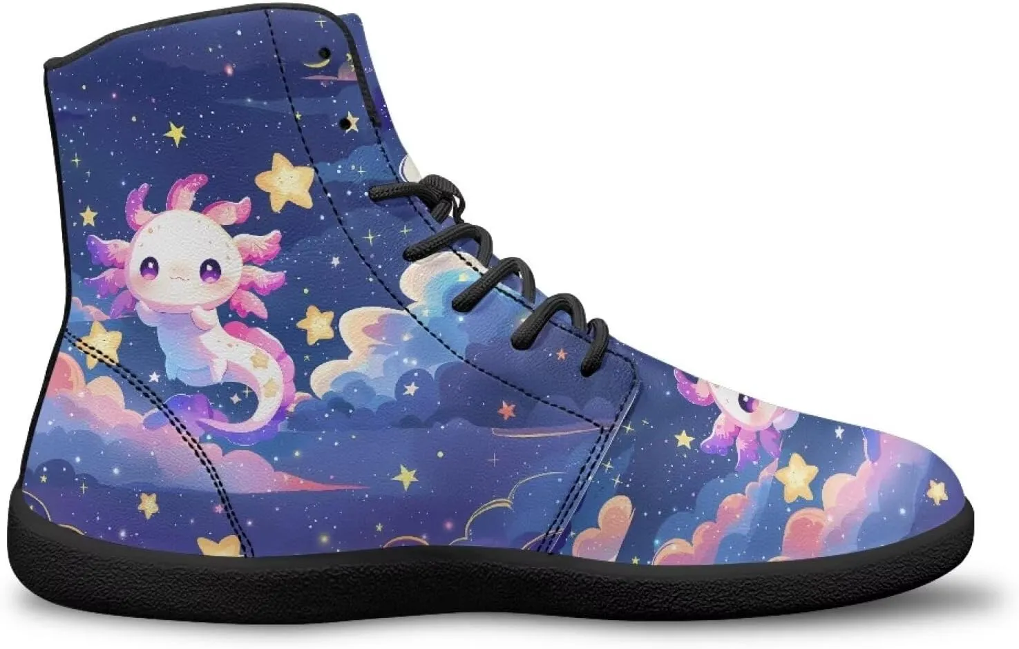 Women Men Running Shoes High Top Barefoot Sneakers Leather