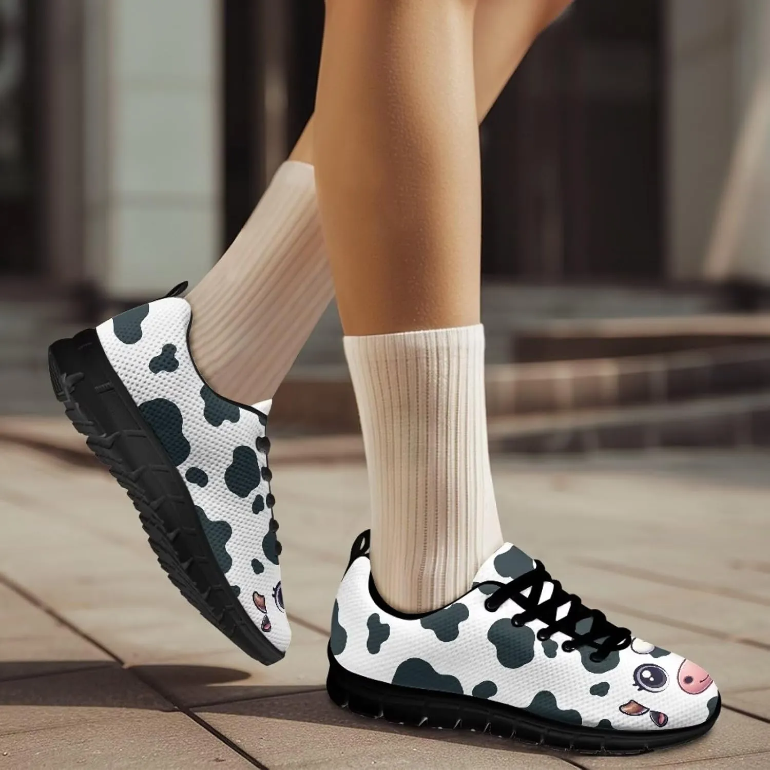 Women Non-Slip Running Shoes Casual Lightweight Workout Shoes Lace-Up Exercise Shoes Breathable Walking Shoes Athletic Sneakers US 5-12