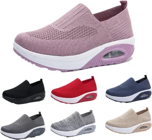 Women Orthopedic Sneakers Walking Shoes,Mesh Breathable Arch Support Slip-on Light Air Cushion Orthopedic Sneakers Diabetic Shoes
