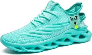 Women Running Shoes Walking Training Sneakers Sport Gym Fitness Tennis Shoes Non Slip Fashion Comfortable Lightweight Shoe for Casual Jogging Mesh Breathable Sneaker Light Green US 10