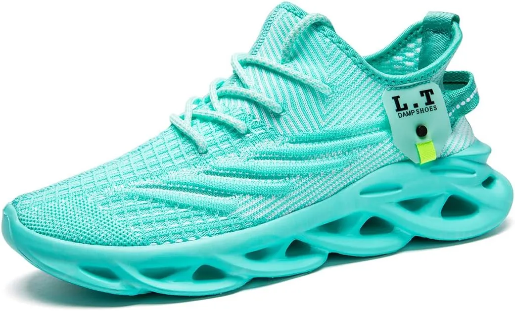 Women Running Shoes Walking Training Sneakers Sport Gym Fitness Tennis Shoes Non Slip Fashion Comfortable Lightweight Shoe for Casual Jogging Mesh Breathable Sneaker Light Green US 10
