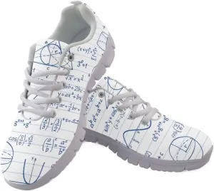 Women Shoes Lightweight Breathable Running Shoes Lace Up Walking Tennis Sneakers White Sole