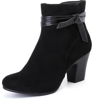 Women's Ankle Boots Casual Fashion Ladies Chunky Heeled Booties Comfortable Low Mid Heel Round Closed Toe Fall Winter Boots for Women.