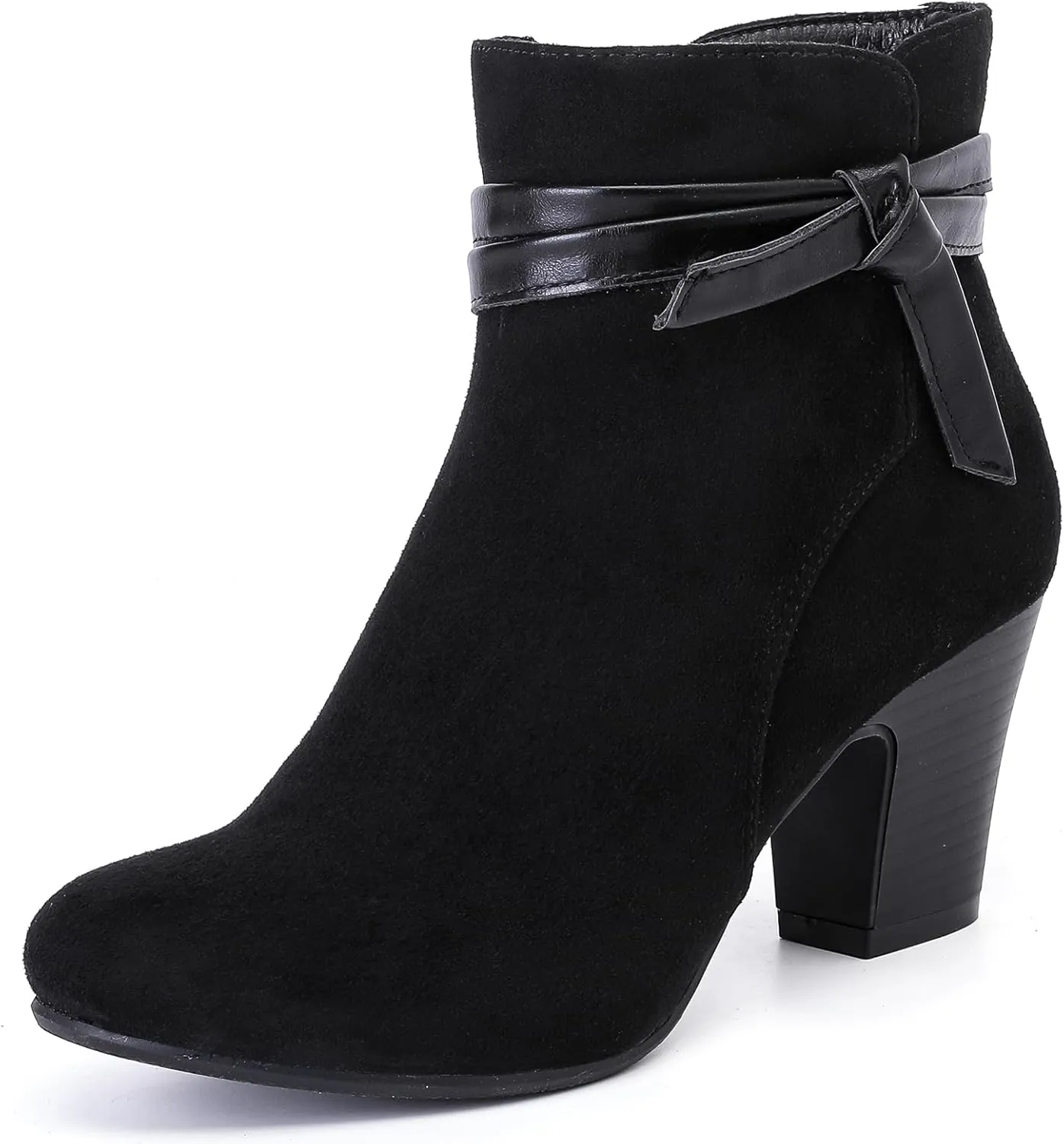 Women's Ankle Boots Casual Fashion Ladies Chunky Heeled Booties Comfortable Low Mid Heel Round Closed Toe Fall Winter Boots for Women.