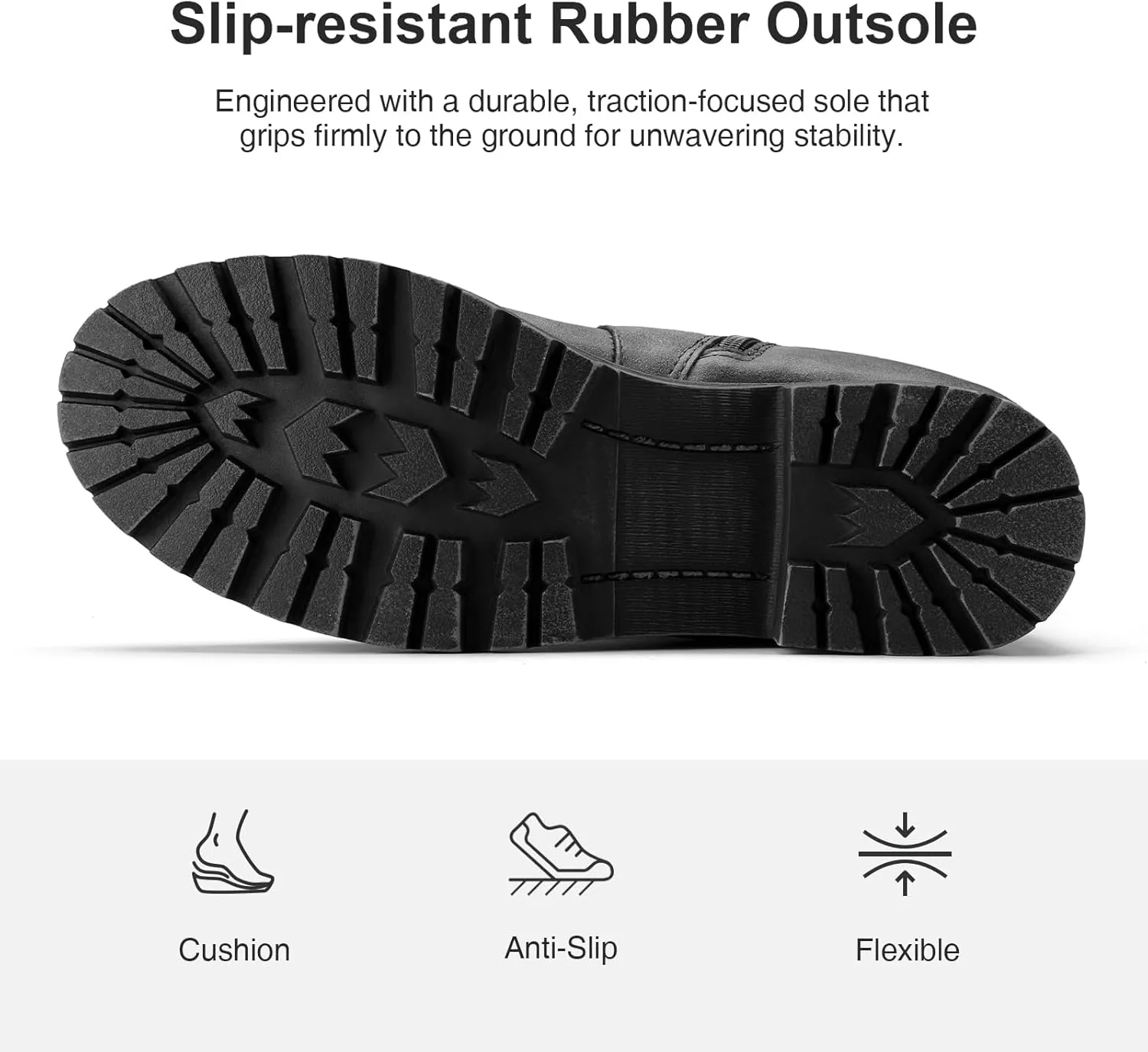 Women's Biker Boots Motorcycle Boots Buckle Mid Calf Boots Low Heel Combat Riding Military Boots for Women