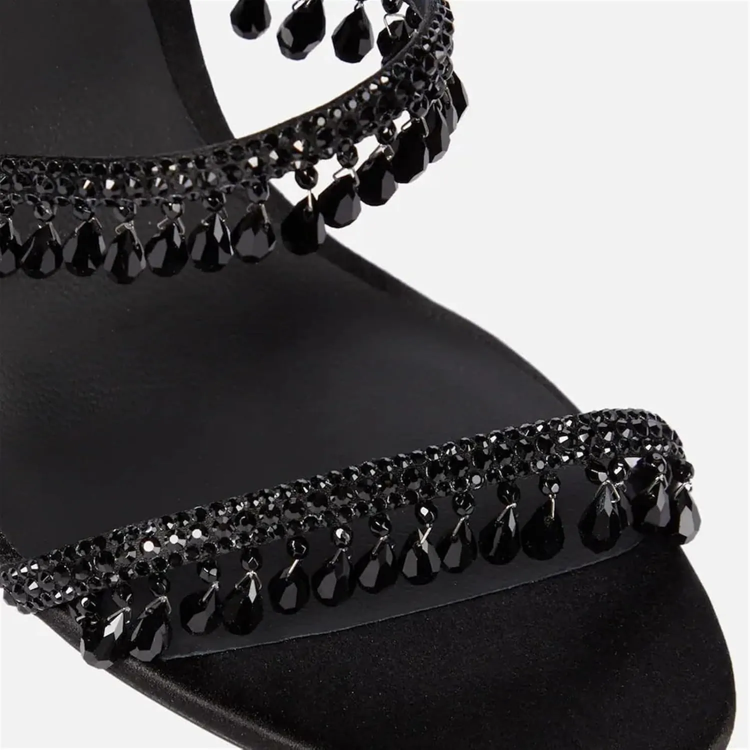 Women's Crystal Stiletto Heels Ankle Strap Sexy Open Toe High Heeled Sandals Wedding Prom Evening Pumps Shoes