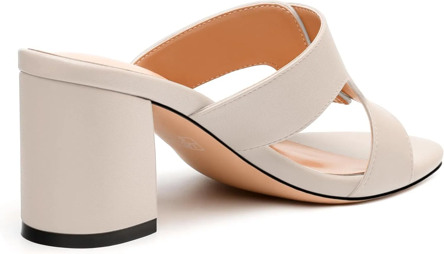 Women's Heeled Sandals, Round Open Toe Mid Chunky Heel, Buckle Fashion Slide Sandal for Wedding Party Daily Dressy