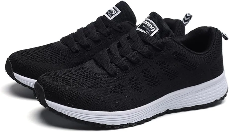 Women's Lace Up Walking Running Shoes Tennis Casual Womens Tennis Shoes Jogging Women's Shoes Casual Black Sneakers Slip On Tennis Shoe Trainers Shoe