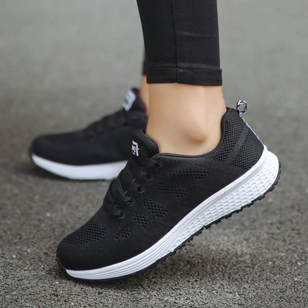 Women's Lace Up Walking Running Shoes Tennis Casual Womens Tennis Shoes Jogging Women's Shoes Casual Black Sneakers Slip On Tennis Shoe Trainers Shoe