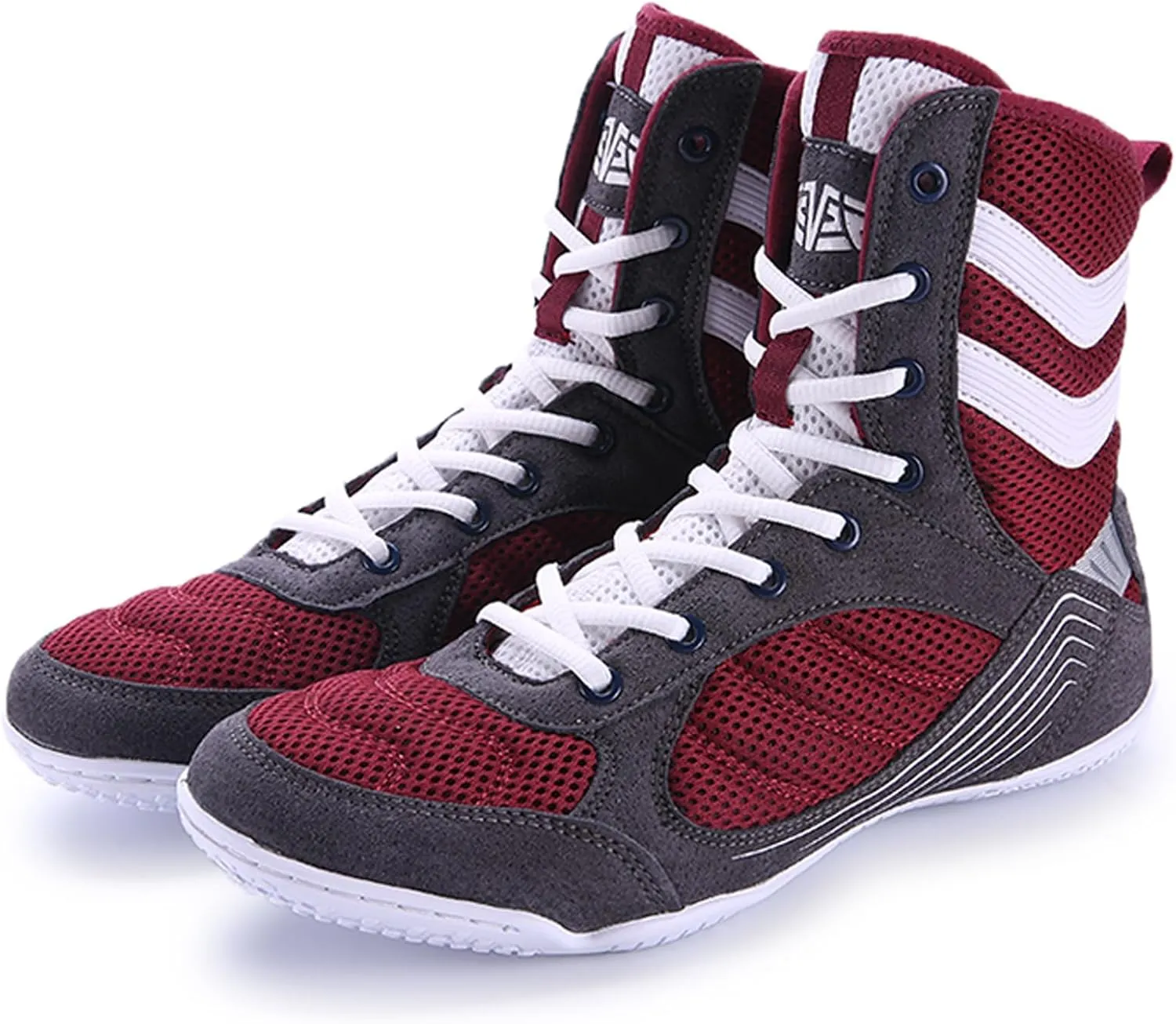 Women's Men's Wrestling Boots Breathable Mesh Squat Shoes Non-Slip Weightlifting Shoes Adult Youth Boxing Fitness Footwear